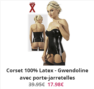 Corset 100% Latex - Gwendoline avec porte-jarretelles 