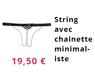 String avec chainette minimaliste